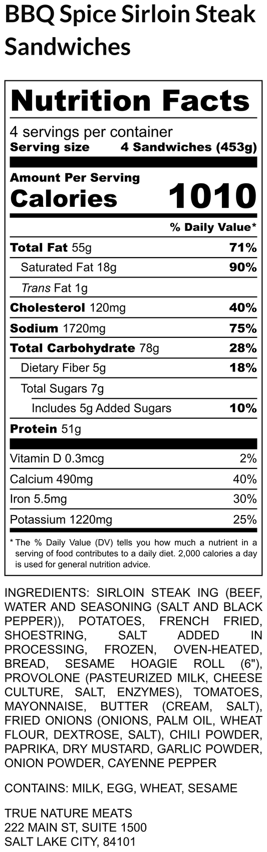 BBQ Spice Sirloin Steak Sandwich