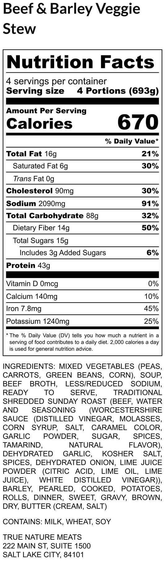 Beef & Barley Veggie Stew