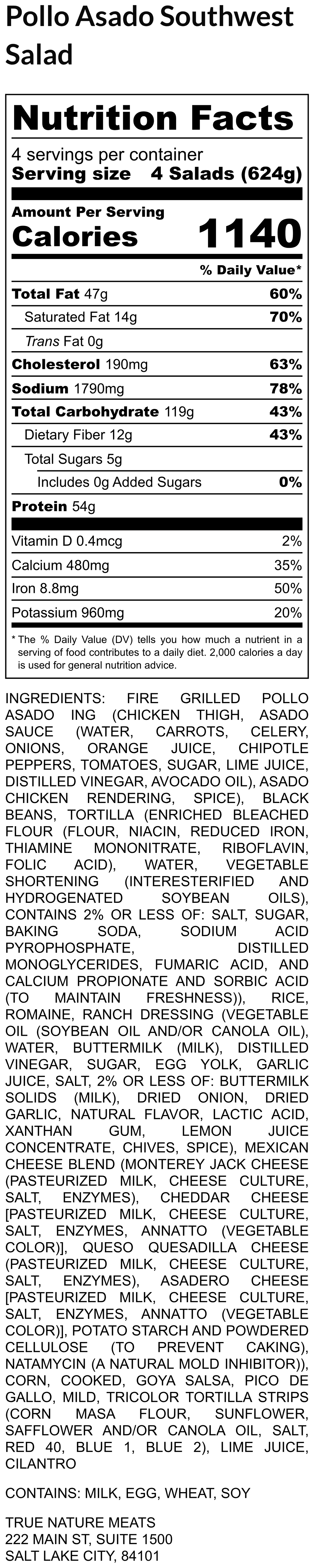 Pollo Asado Southwest Salad