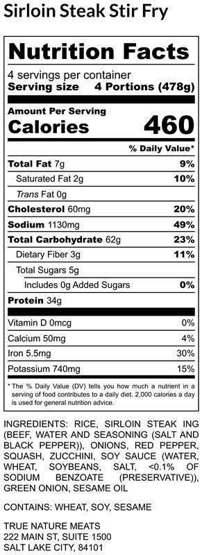 Sirloin Steak Stir Fry