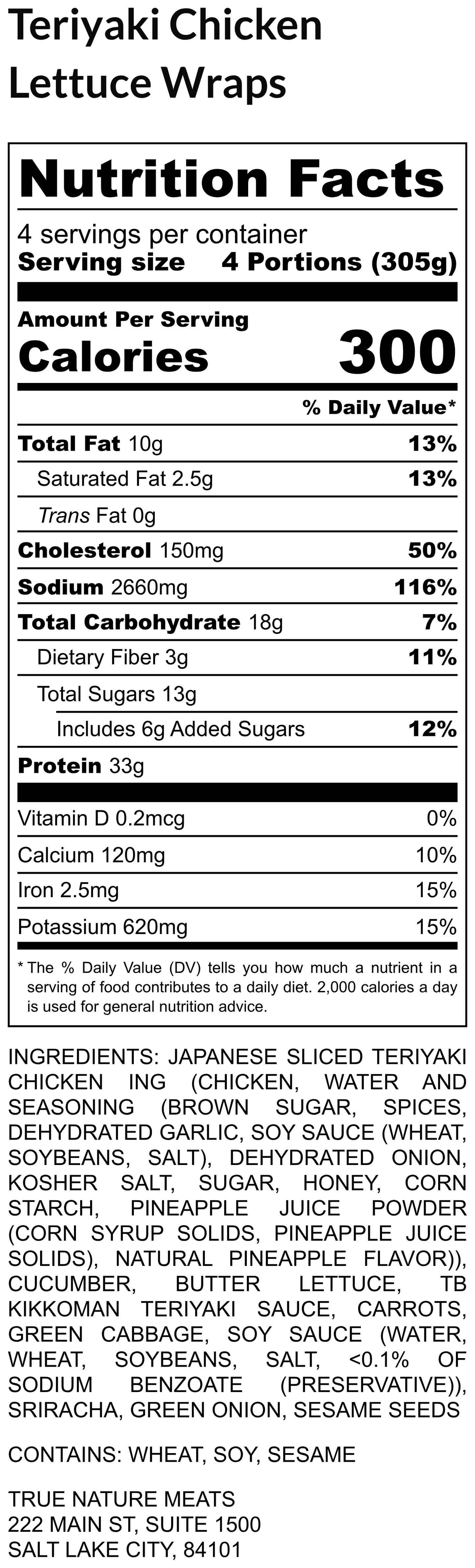 Teriyaki Chicken Lettuce Wraps