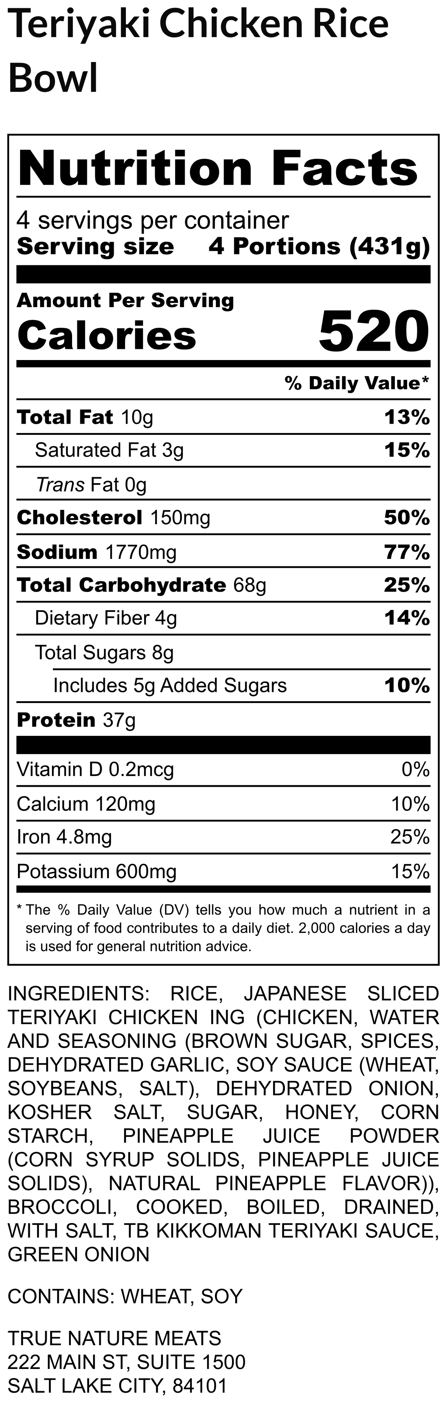Teriyaki Chicken Rice Bowl