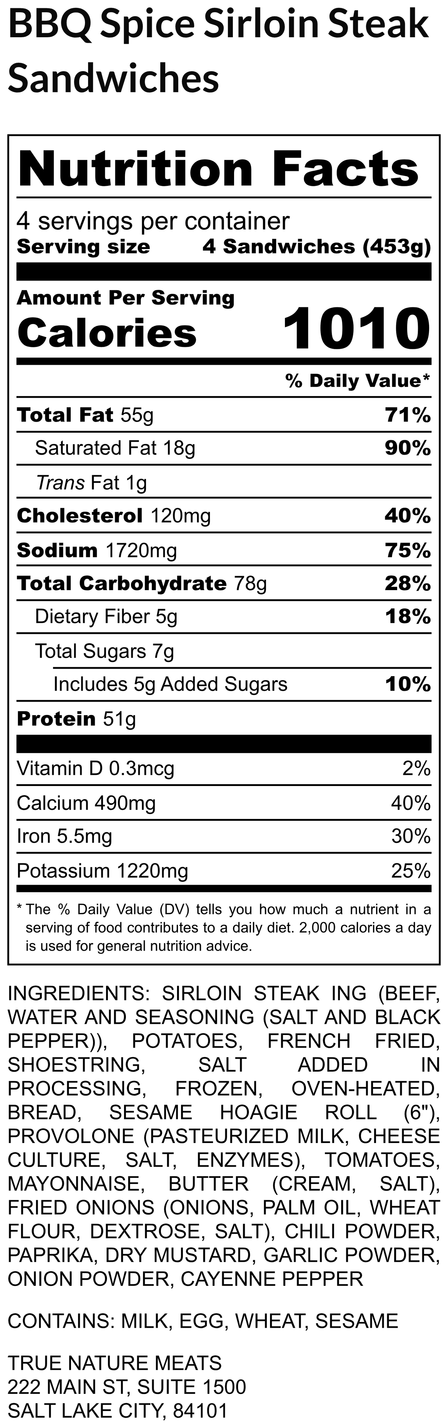 BBQ Spice Sirloin Steak Sandwich