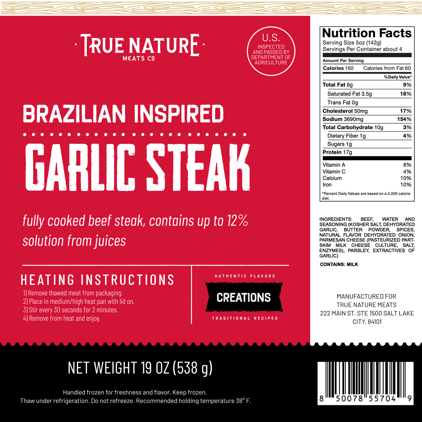 Brazilian Garlic Steak