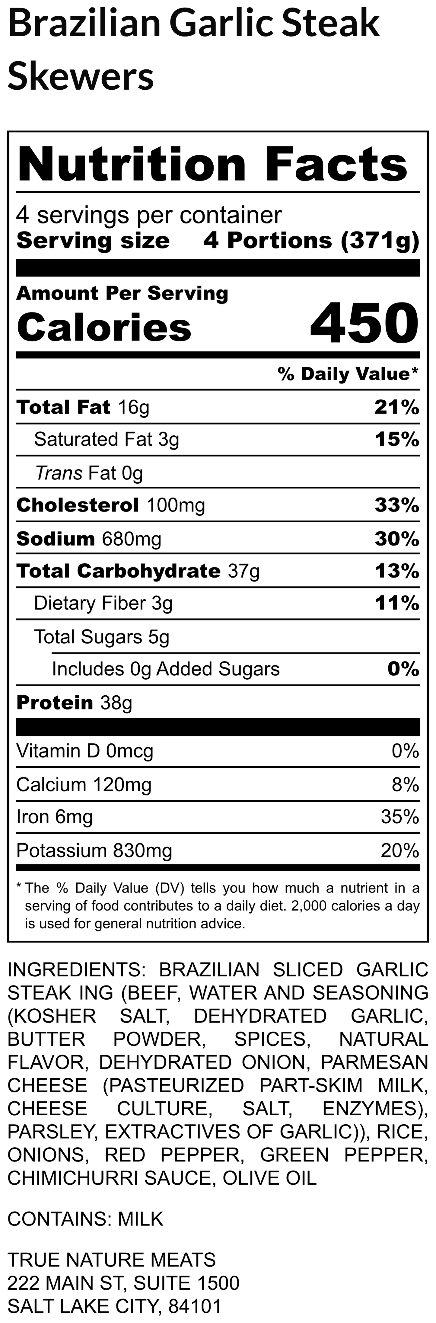 Brazilian Garlic Steak Skewers