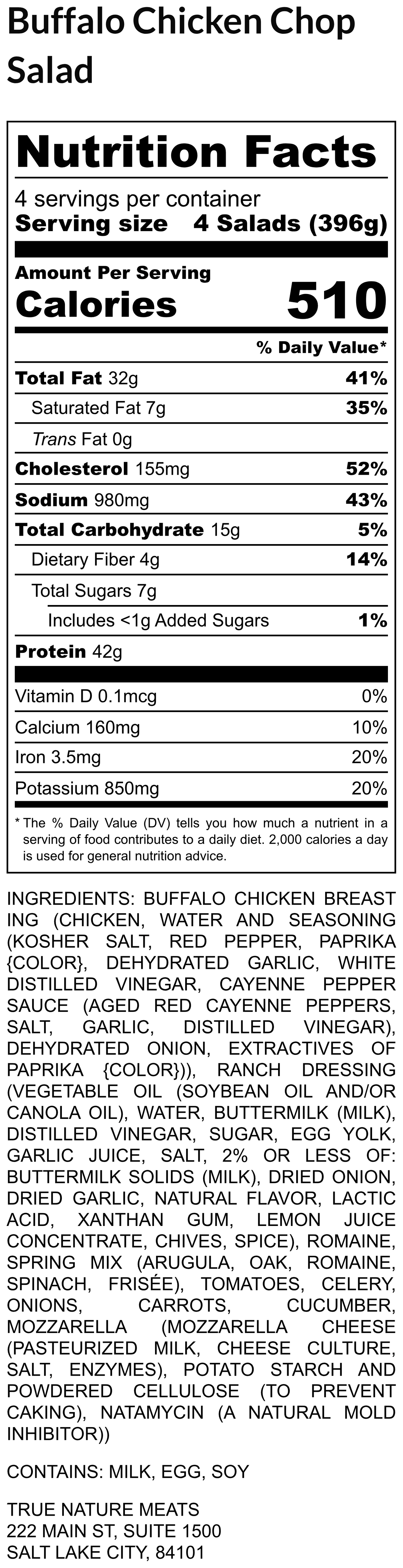 Buffalo Chicken Chop Salad