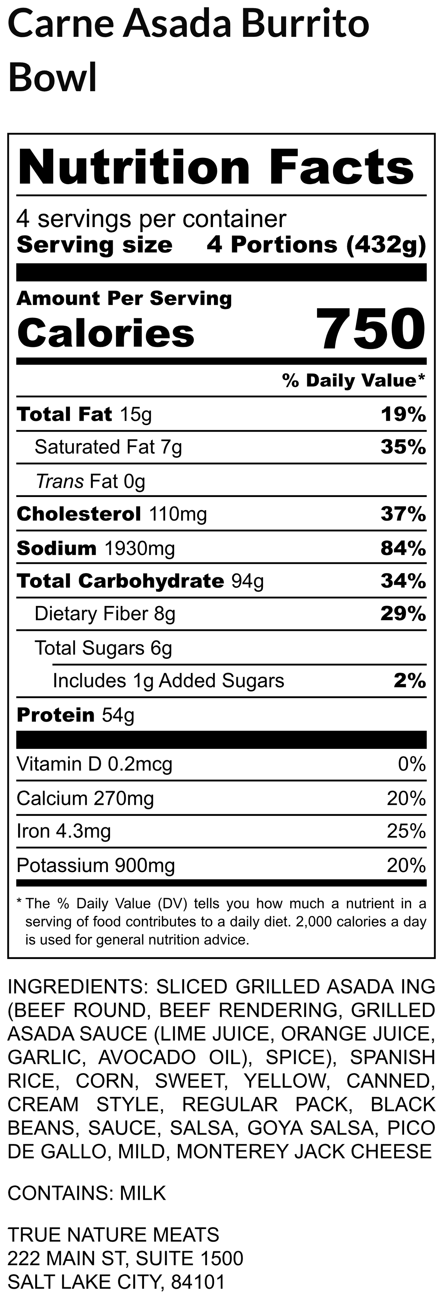 Carne Asada Burrito Bowl