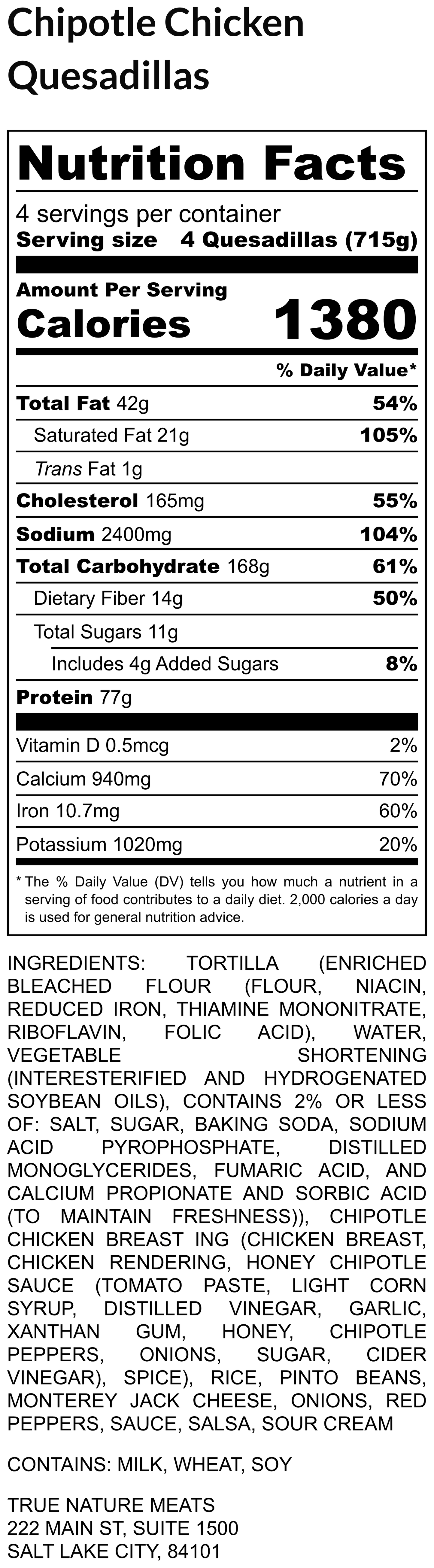 Chipotle Chicken Quesadillas