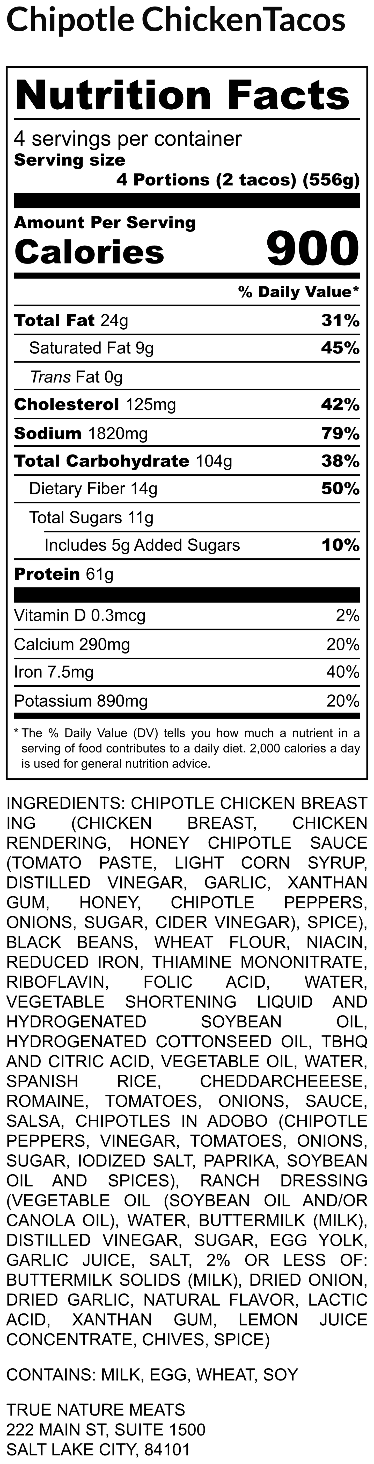 Chipotle Chicken Tacos