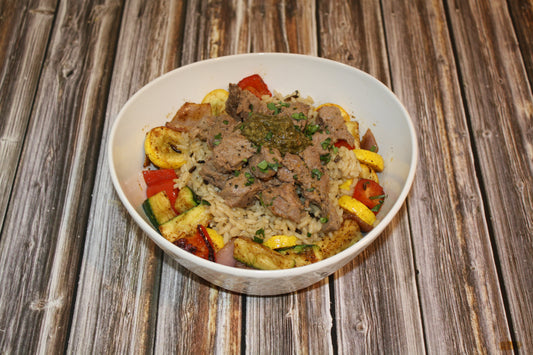 Brazilian Garlic Steak Wild Rice Bowl