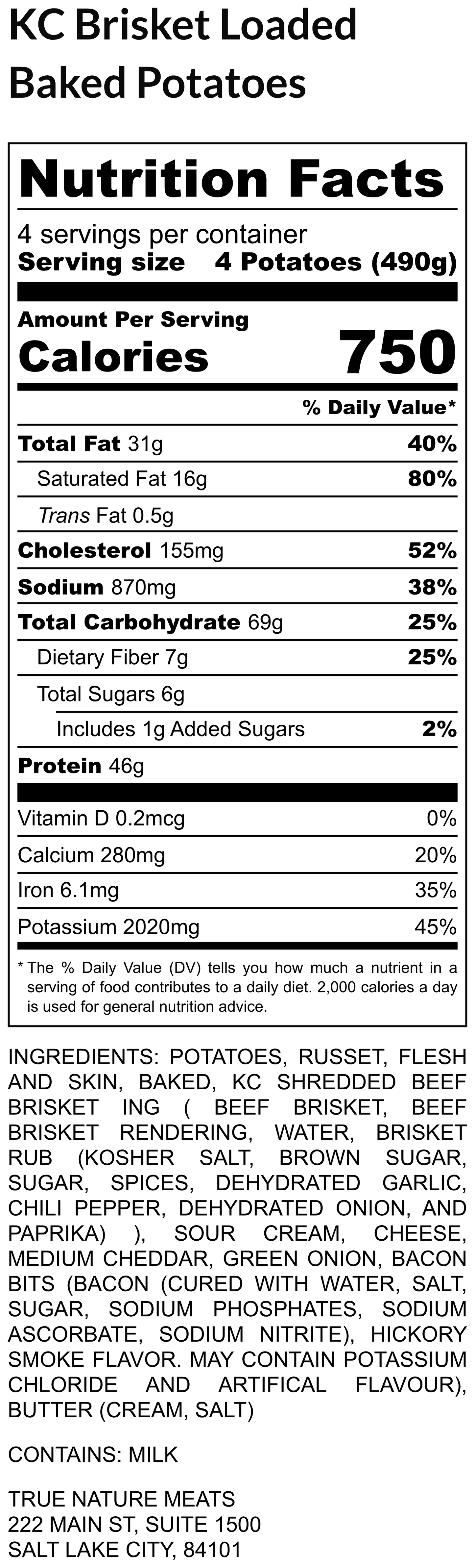 KC Brisket Loaded Baked Potatoes