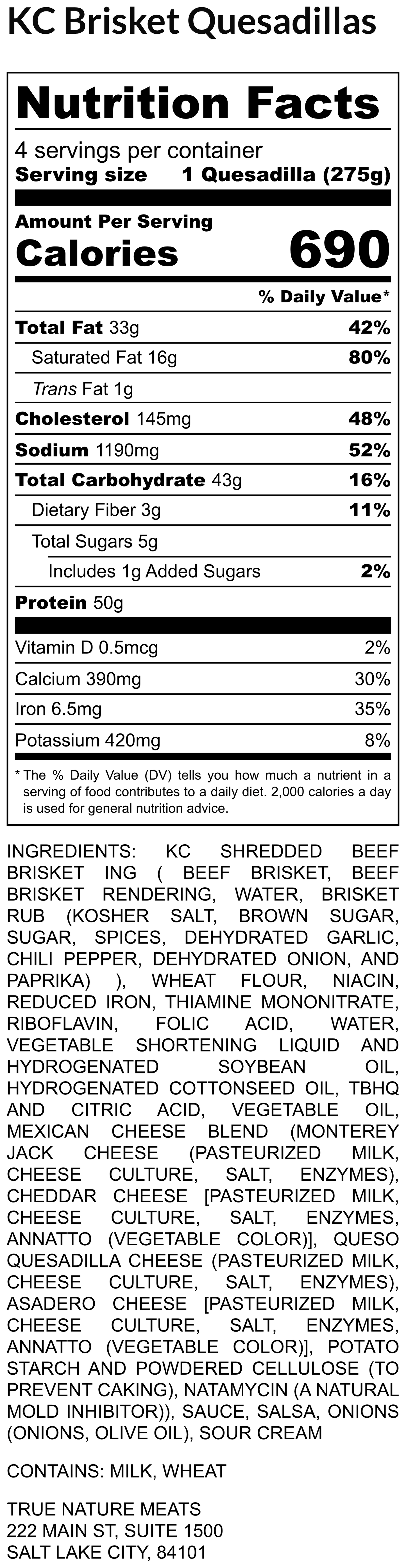 KC Brisket Quesadillas