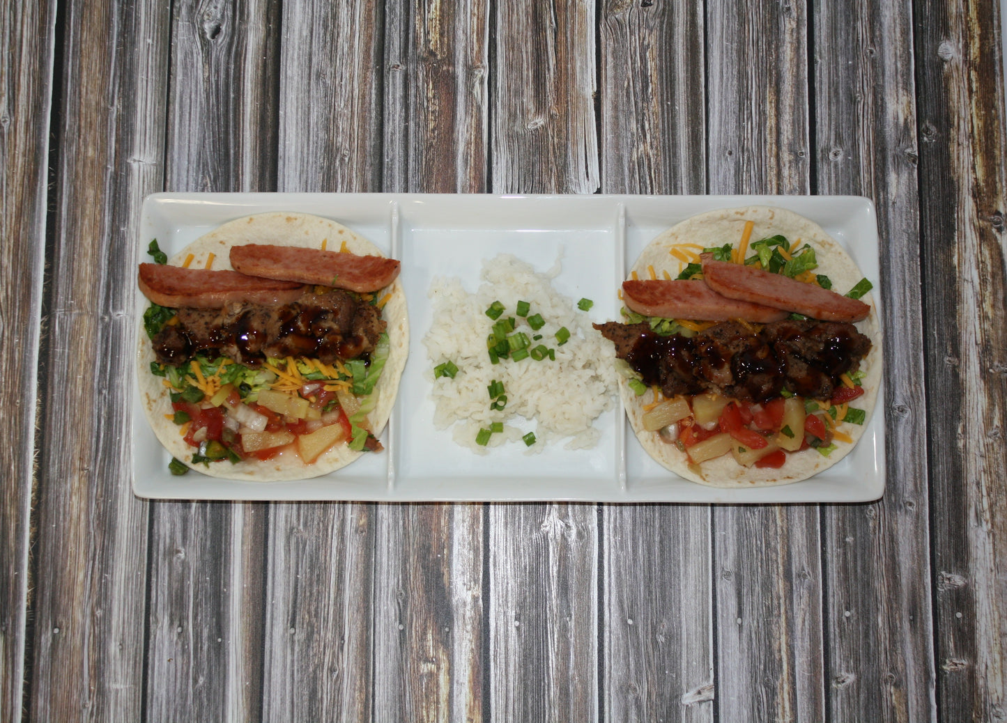 Kalua & Spam Pork Tacos