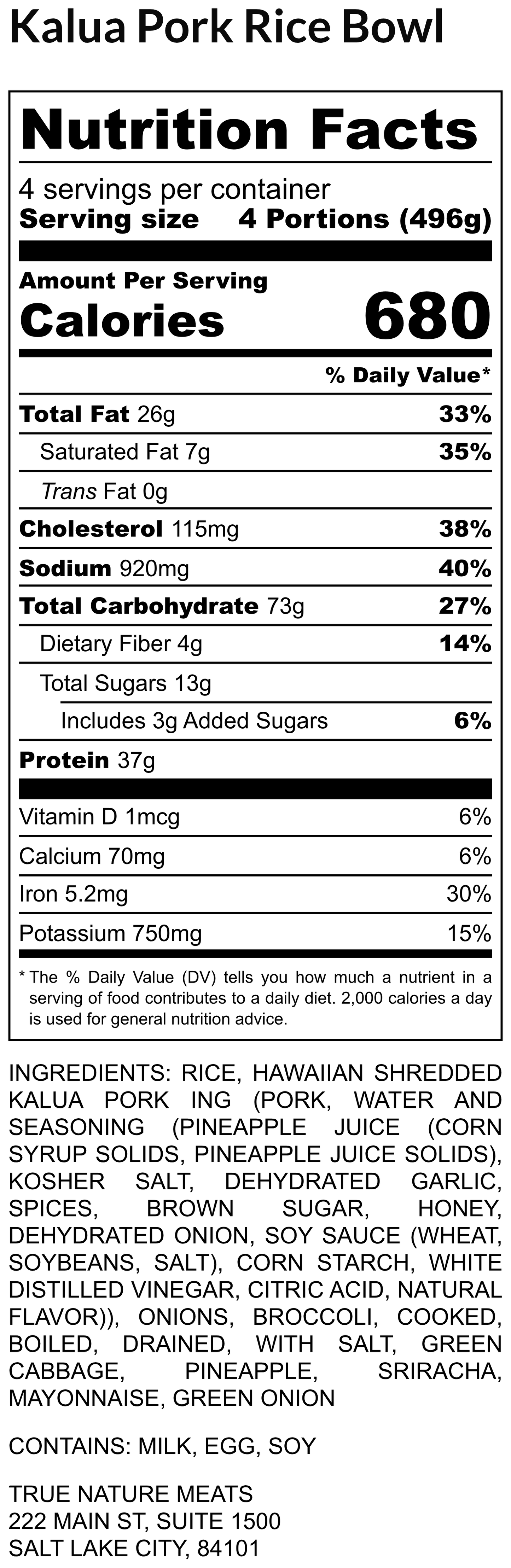 Kalua Pork Rice Bowl