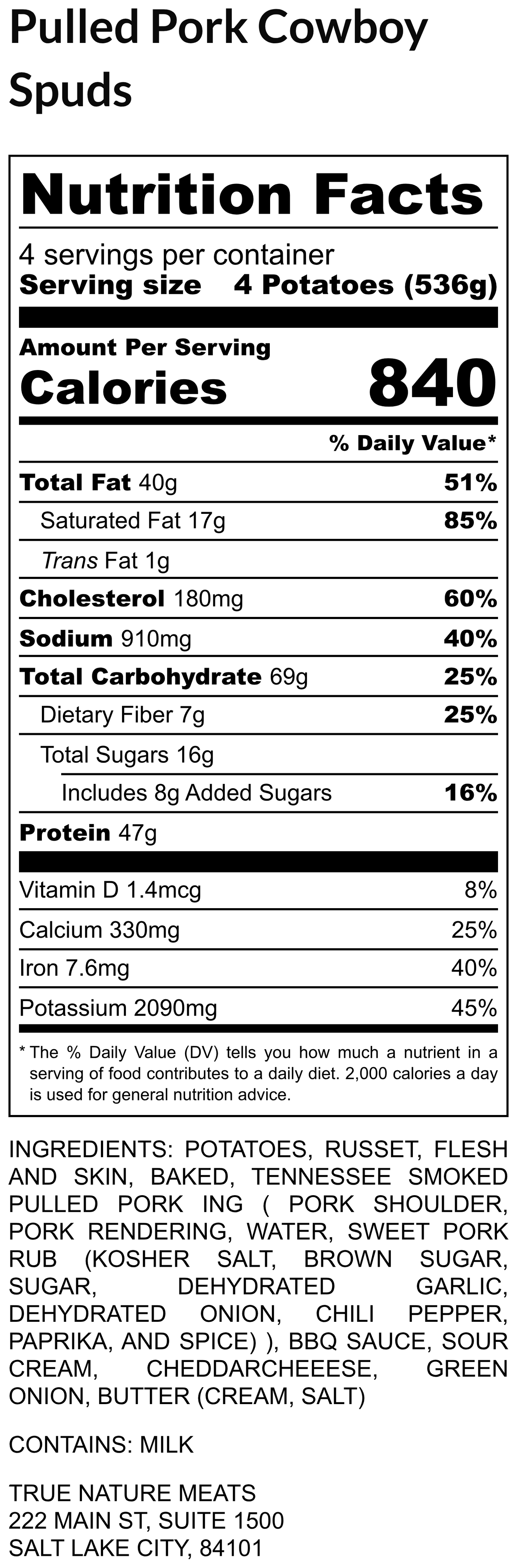 Pulled Pork Cowboy Spuds