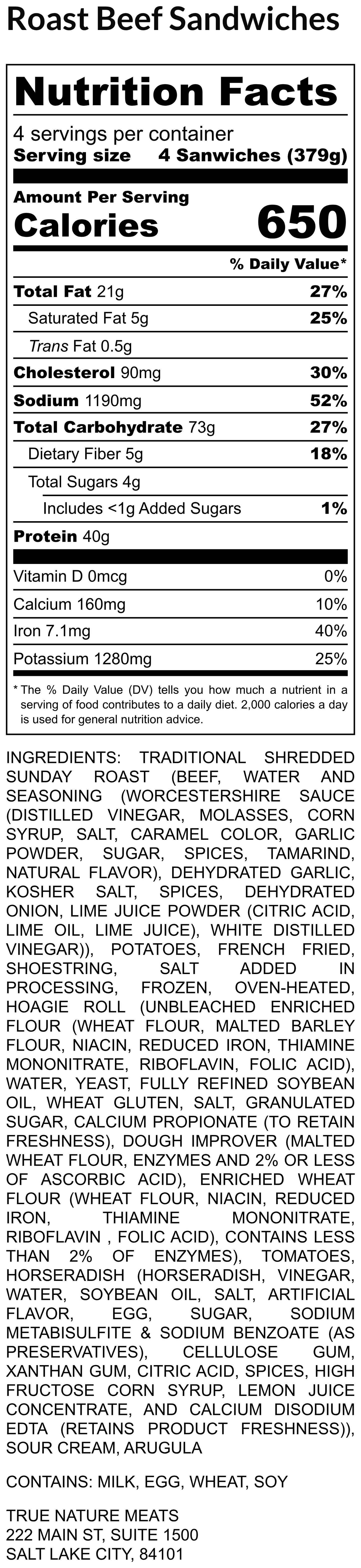 Roast Beef Sandwiches