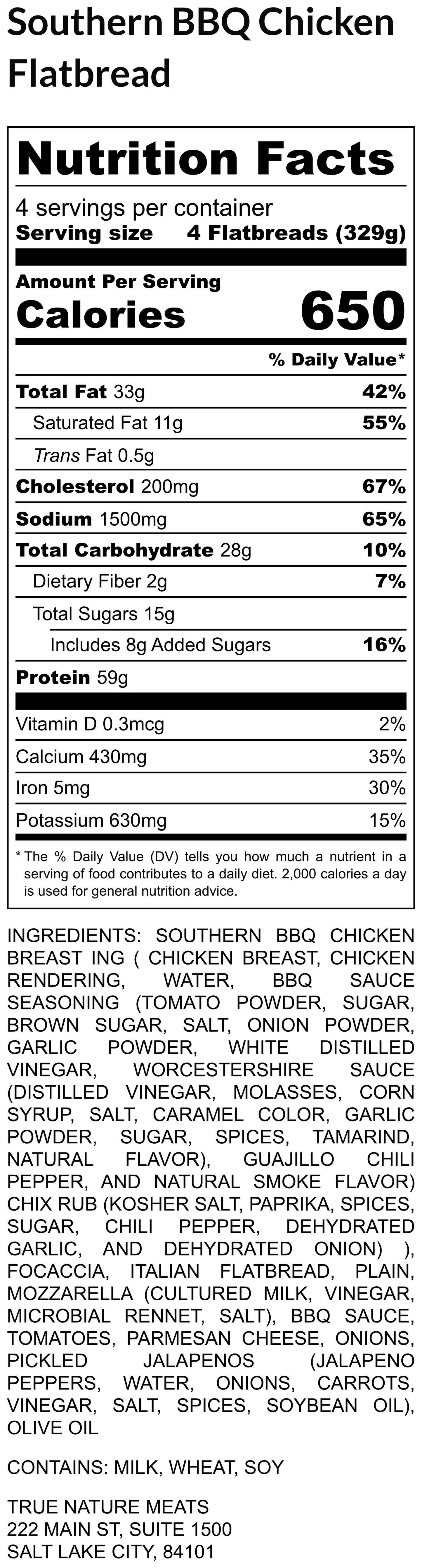 Southern BBQ Chicken Flatbread