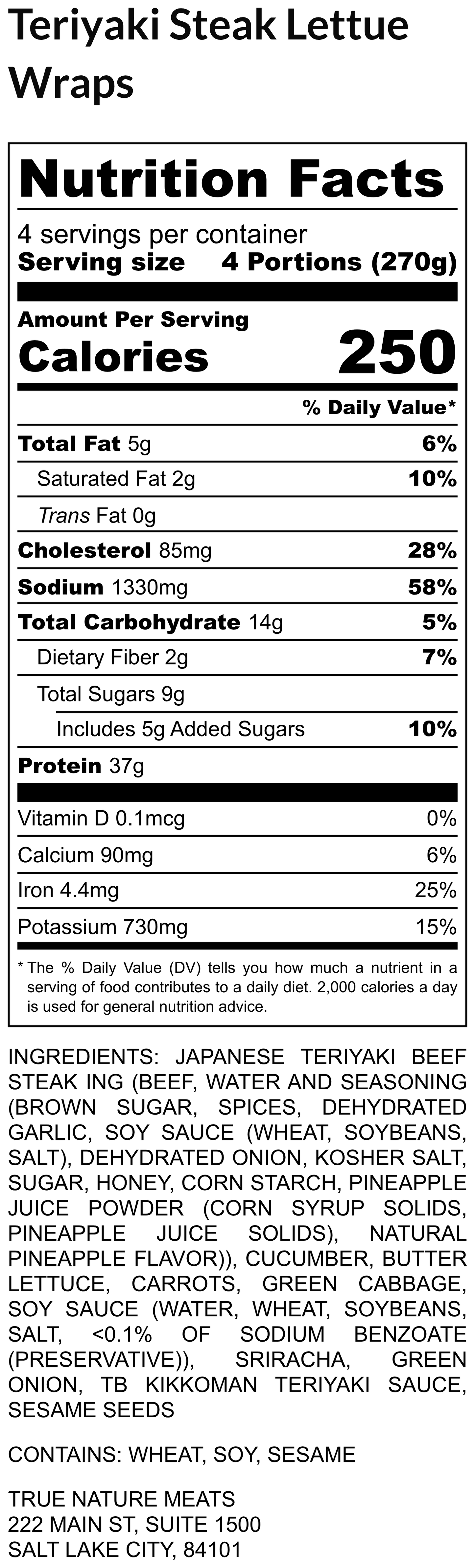 Teriyaki Steak Lettuce Wraps