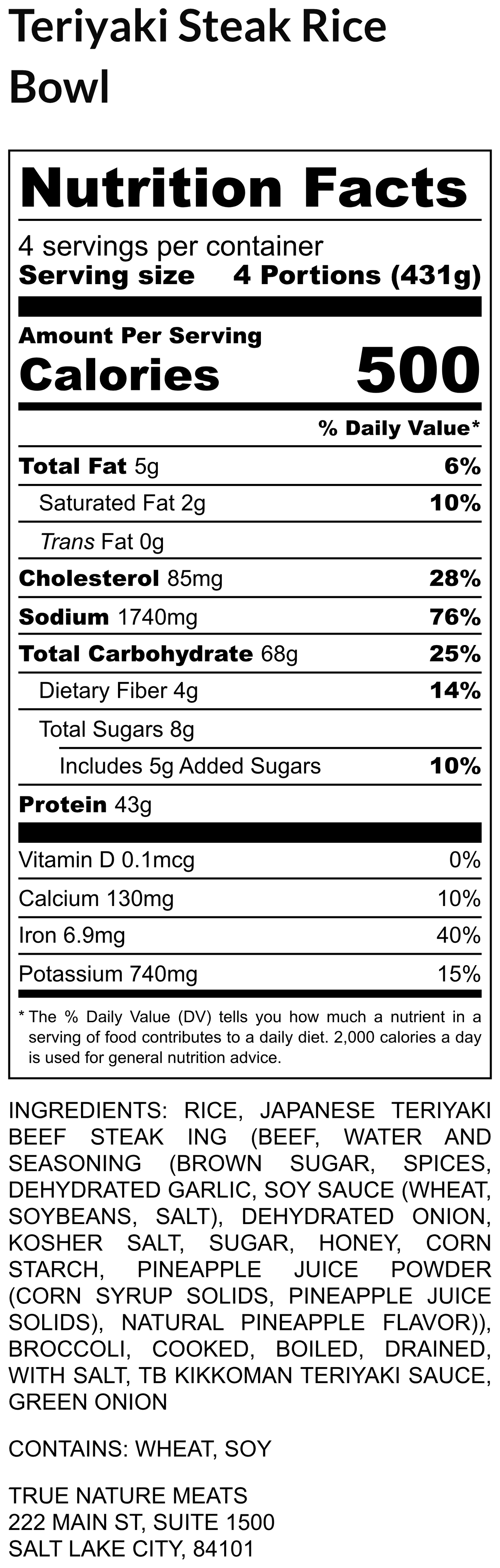 Teriyaki Steak Rice Bowl